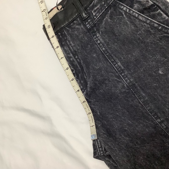 Alice + Olívia Jenny Vegan Leather Combo Jeans size 26 NWT (W629) - Picture 6 of 16